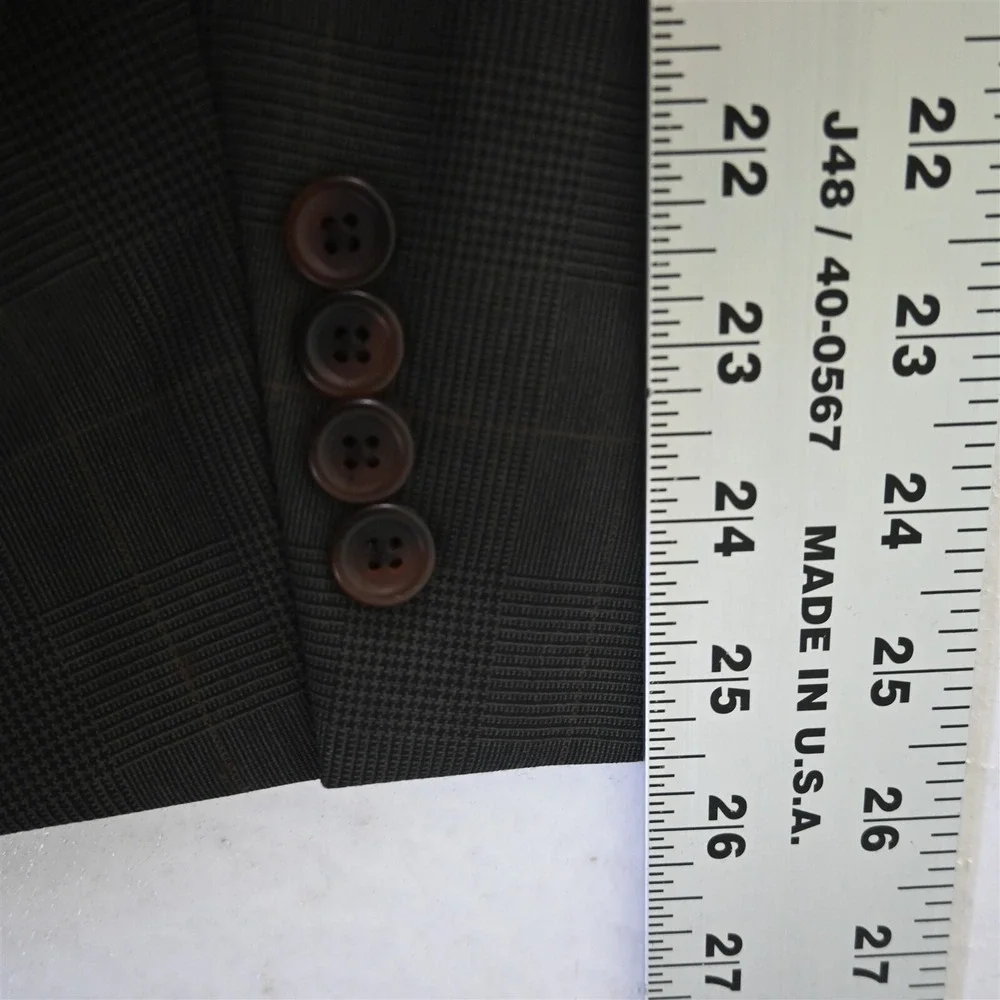 Vtg Chaps Ralph Lauren 39L 40L‎ Glenn Check 100% Wool Mens Blazer Sport Coat